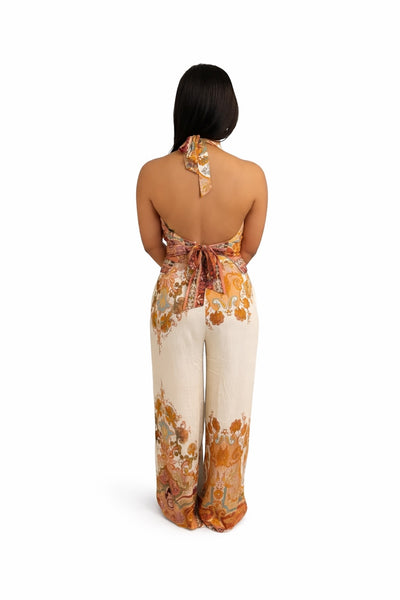 2 Piece Linen Halter Set