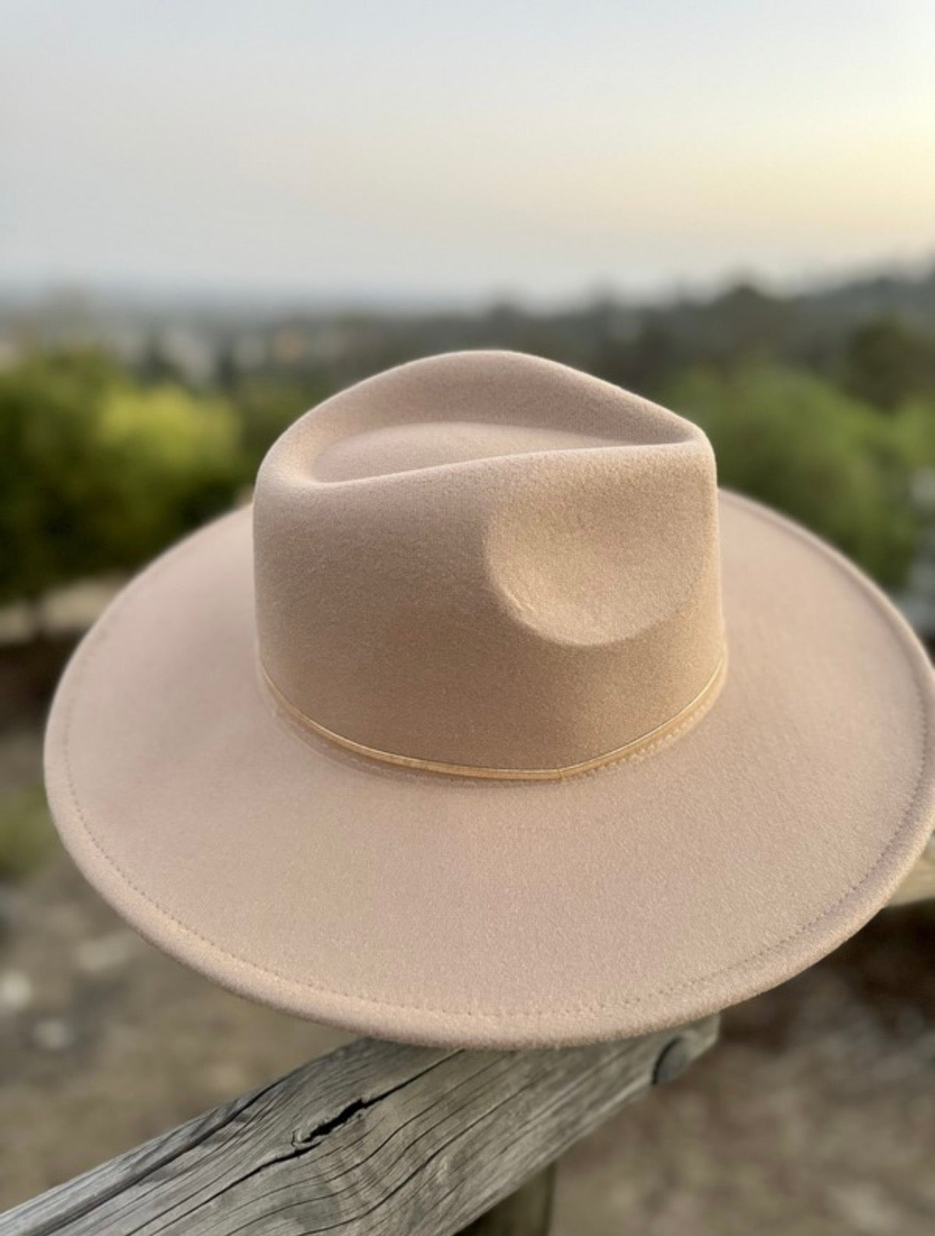 Lack Of Color Beige Wide-Brim Fedora Hat Wide Brim Fashion Fedora - Mike The Hatter main image 3