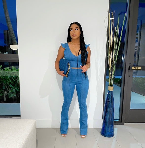 Denim Diva Two Piece Set