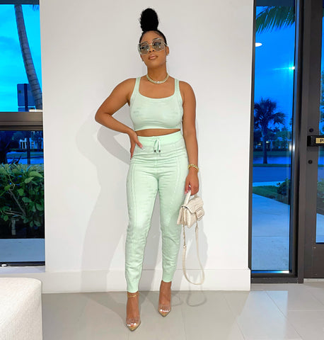 Mint to Be Two Piece Jogger Set